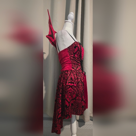 California Costumes Red and Black Dress with Wings Women's XS - Picture 2 of 6